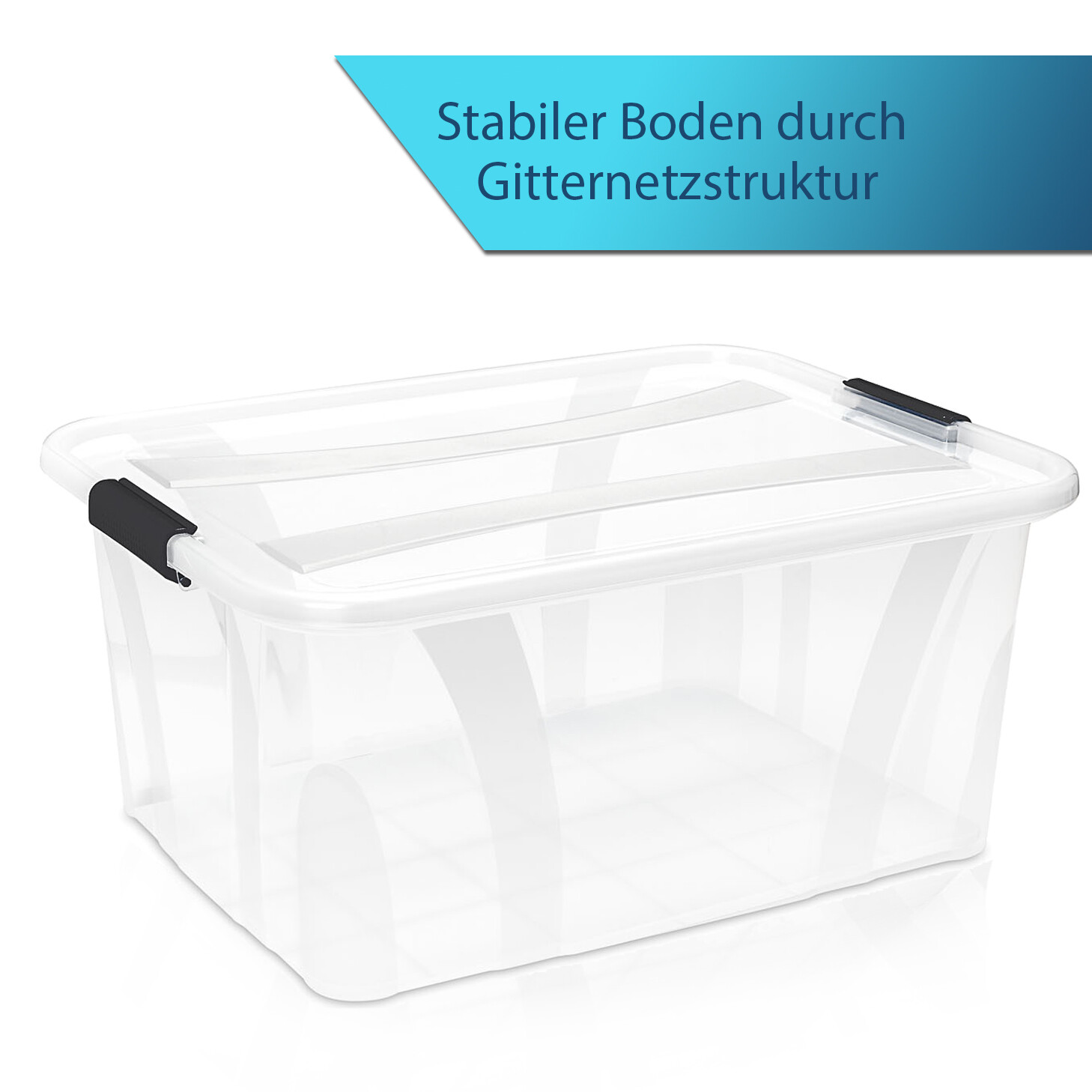 6 Transparente Aufbewahrungsboxen – Stapelbar Mit Deckel, Klar & Praktisch