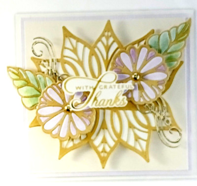 Be Leave Me Flowers Leaves Glimmer Hot Foil Plate 8 Dies Spellbinders