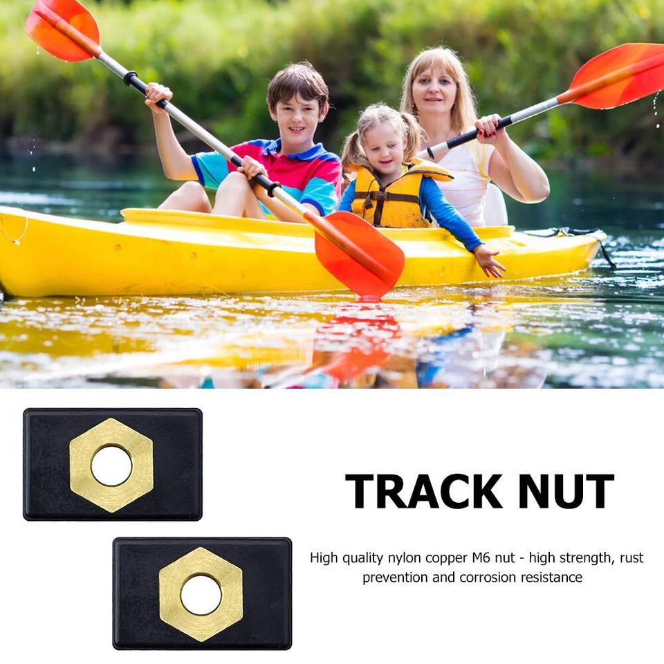 Copper Sliding Nut Kayak Side Track Rail Fishing Rod Pole Holder for