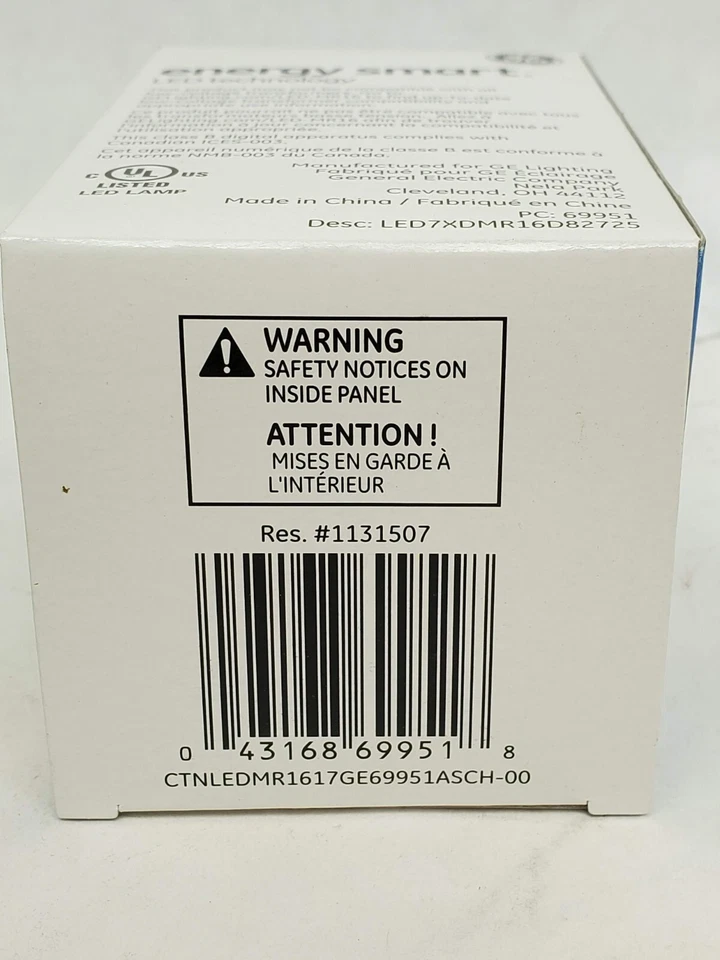 GE (#LED7XDMR16S82725) LED MR16 7-Watt 480-Lumen 25° Narrow Flood Light Bulb HR - Image 3 of 4
