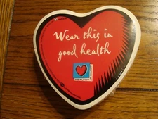 Pfizer US Pharmaceuticals "Wear This In Good Health" Heart - 2003 New & Sealed
