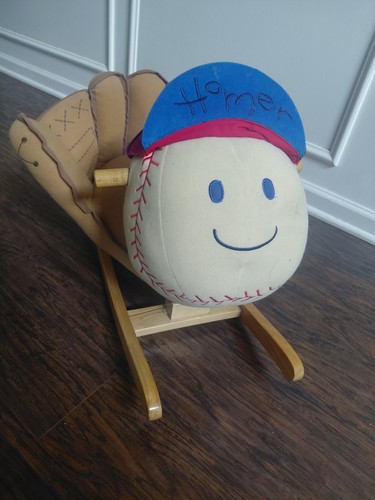 Homer Baseball Rocker Padded Seat 50lbs 9 Months - 3 Years