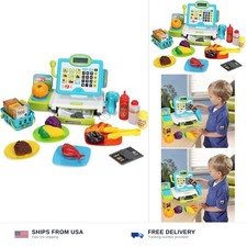 FS Pretend Play Cash Register Toys with Scanner, Calculator, Large Drawer, Mi...
