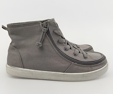 BILLY Footwear Wmn Sz 5 Shoes Street Zip Hi Top Canvas Sneakers Ankle Boots Gray