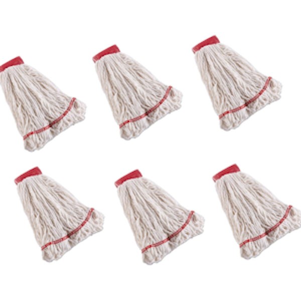 Насадки для швабр Rubbermaid Large C253 Swinger Loop, упаковка из 6 штук (RCPC253WHI) - Белый