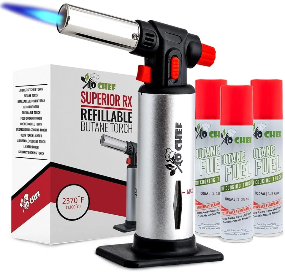 Kitchen Torch With Butane - Refillable Creme Brulee Torch - Image 3 of 4