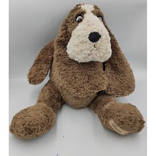 Peluche chien marron blanc LOU…