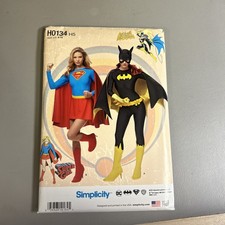 Simplicity 1036 / H0134 UNCUT Sewing Pattern, Supergirl Batgirl Costumes, 6-14