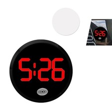 Digital Dashboard Car Clock, Round Metal Scratch-Resistant Shockproof 1 PC Red