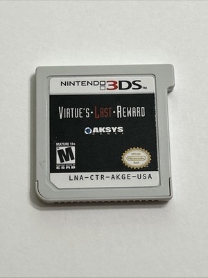 Zero Escape: Virtue's Last Reward (Nintendo 3DS, 2012) Authentic Cartridge Only