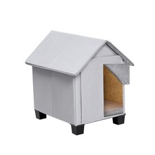 Outdoor Dog House, Elevated Foldable Dog Cave Bed with Removable Plush Mat fo...