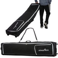 Athletico Rolling Double Ski Bag - Padded Ski Bag with Wheels for Air Trave ...