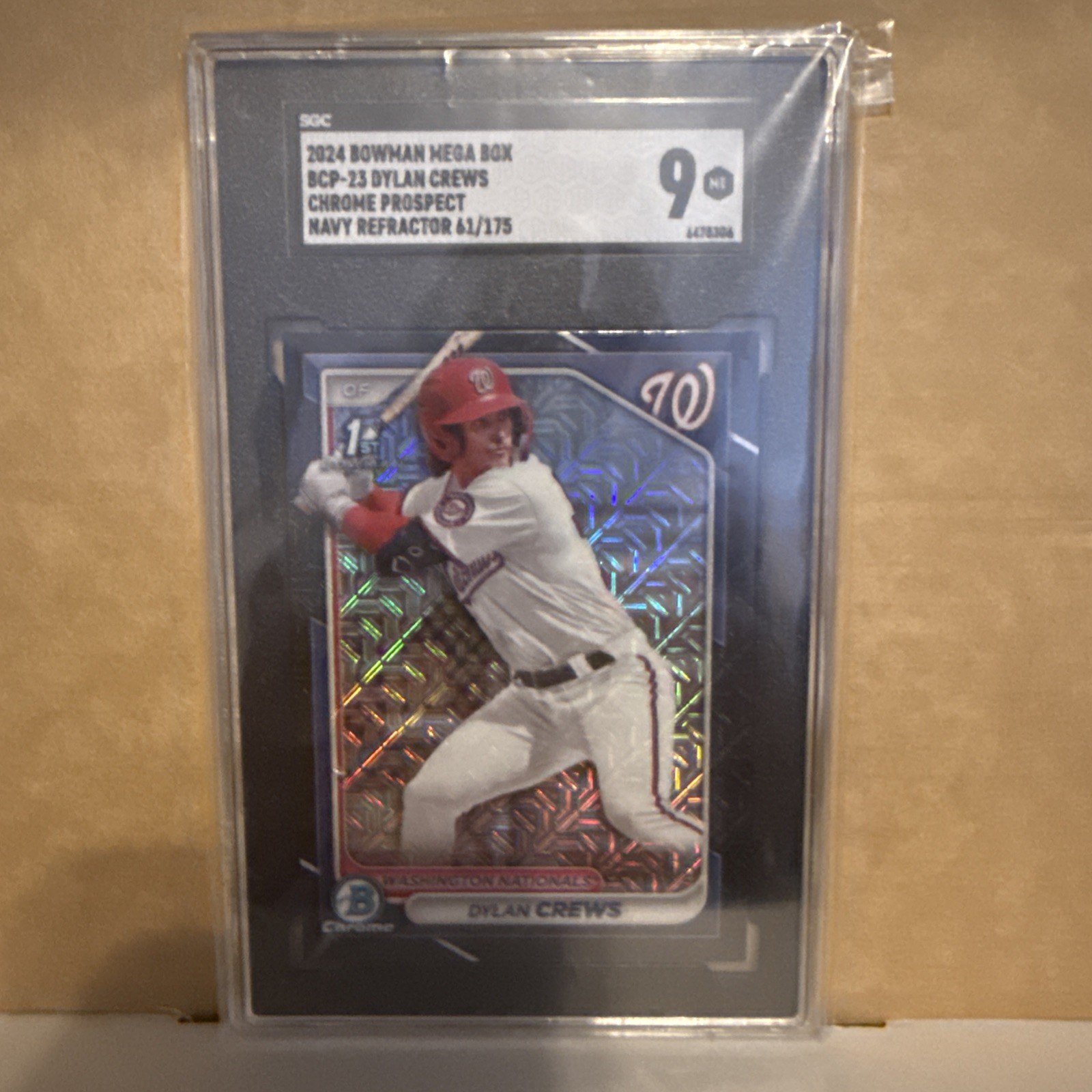 2024 Bowman - Chrome Prospects Dylan Crews #BCP-23 Navy Mojo Refractor /175 (RC)