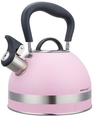 Stahl-Gaskessel 1,8L klein Induktion rosa KINGHOFF KH-1856