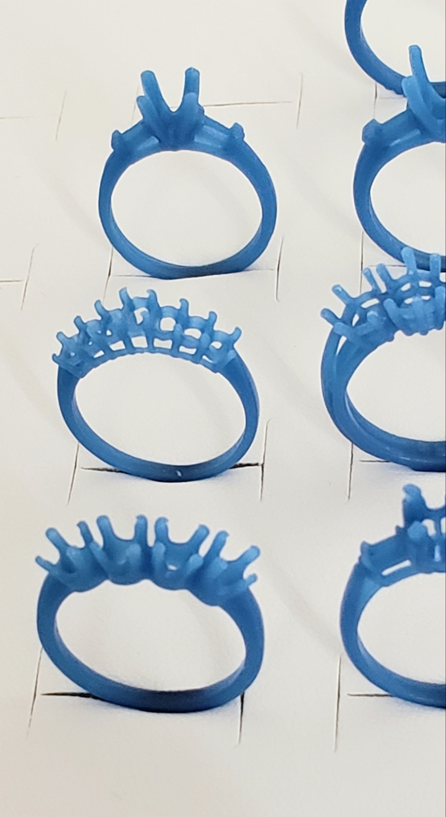 Lot Of 11 Wax Weddings Rings. Wax Patterns For Lost Wax Casting 25-104