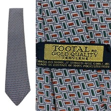 TOOTAL Vintage 40s/50s Skinny Terylene Tie Silver Necktie Men Mod 1940s 1950s