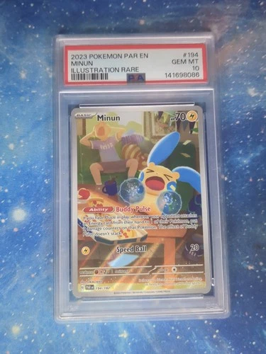 PSA 10 Minun 194 Paradox Rift Pokemon Card