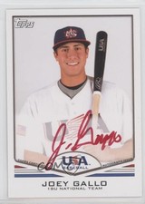 2011 Topps USA Baseball Team Auto Red Ink 21/99 Joey Gallo #USA-A51 Auto 4f5