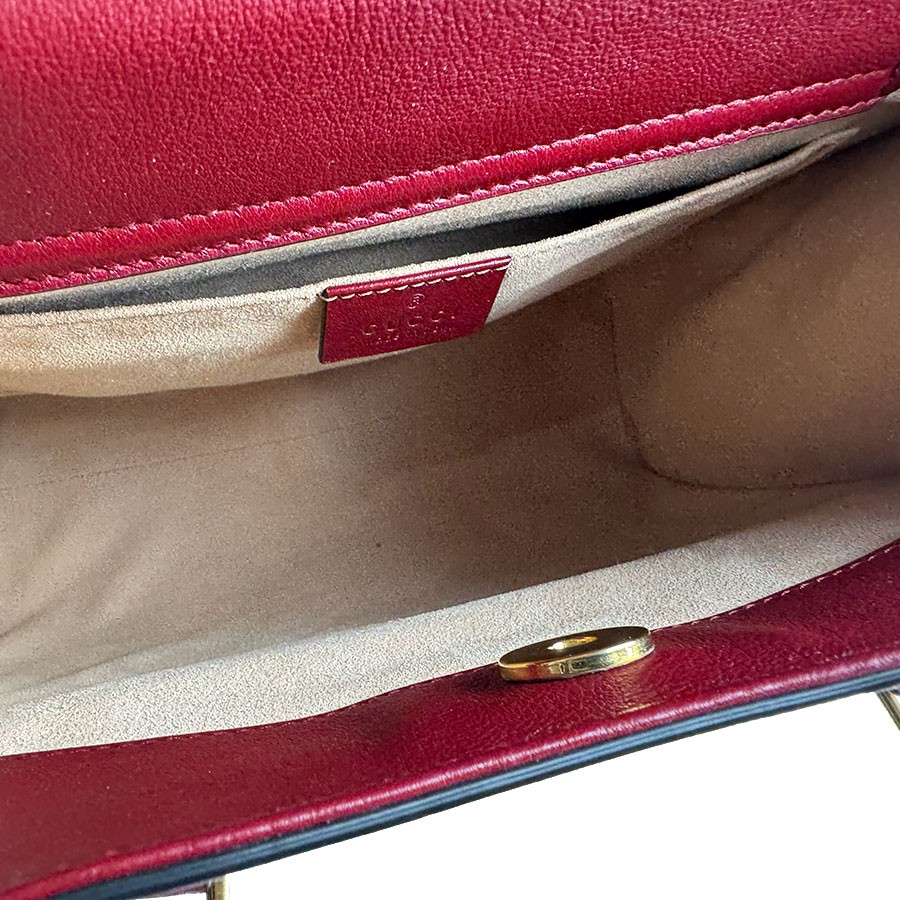 Auth GUCCI Bamboo Diana Small Tote Bag Handbag Shoulder Bag Red Leather - z9306 image 5