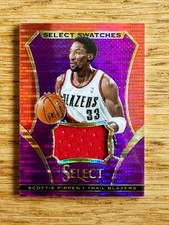 2013 Select PRIZM PRIME #43 Scottie Pippen /99 Refractor Jersey Swatch