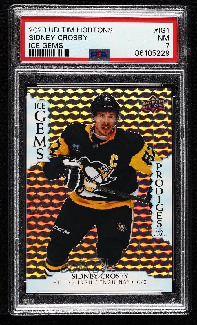 2023-24 Upper Deck Tim Hortons Collector's Series Ice Gems Sidney Crosby PSA 7