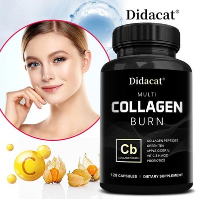 Collagen Peptides Supports Fat Burning Improve Skin Texture Moisturize 30-120 Ct