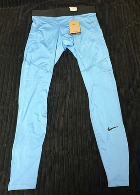 Nike Pro Men's L Blue/Black Compression Training Pants Tights FB7962-412