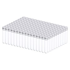 150Pcs 45ml Plastic Test Tube with Screw Caps, 140x25mm Tubes Aluminum Lid