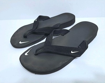 Nike Celso Thong Flip Flops Women's Size 8 Black Sandals Beach Pool