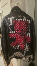 Philipp Plein Biker Leather Jacket SIZE Size ...
