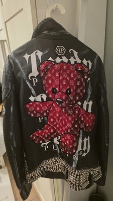 Philipp Plein BIKER Lederjacke GRÖSSE Gr. S