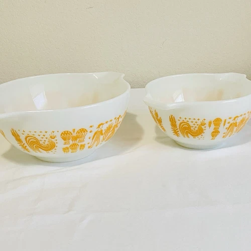 Vintage Pyrex Amish Butterprint Orange Pumpkin #441-#444 RARE! Set - Picture 17 of 23