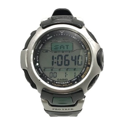 Casio Pro Trek PRJ50 Solar Titanium Digitaluhr Silber Schwarz Gebraucht Japan