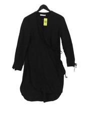 Mango Wrap Midi Dress XS in Black