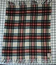 Vtg 36"x42" Curvon 100 wool Tartan Plaid Lap Car Stadium Blanket No. 1 - Used