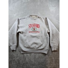 Vintage Stanford Cardinal Crewneck Sweatshirt Small Gray Logo 7 Read