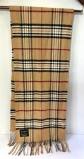 Cashmink V Fraas Scarf 12x71 Plaid Check Acrylic Water Resistant Germany