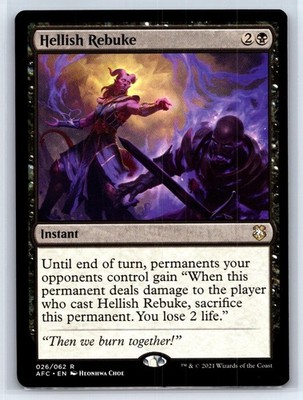 Hellish Rebuke 26 Commander: Adventures in the Forgotten Realms MTG LP