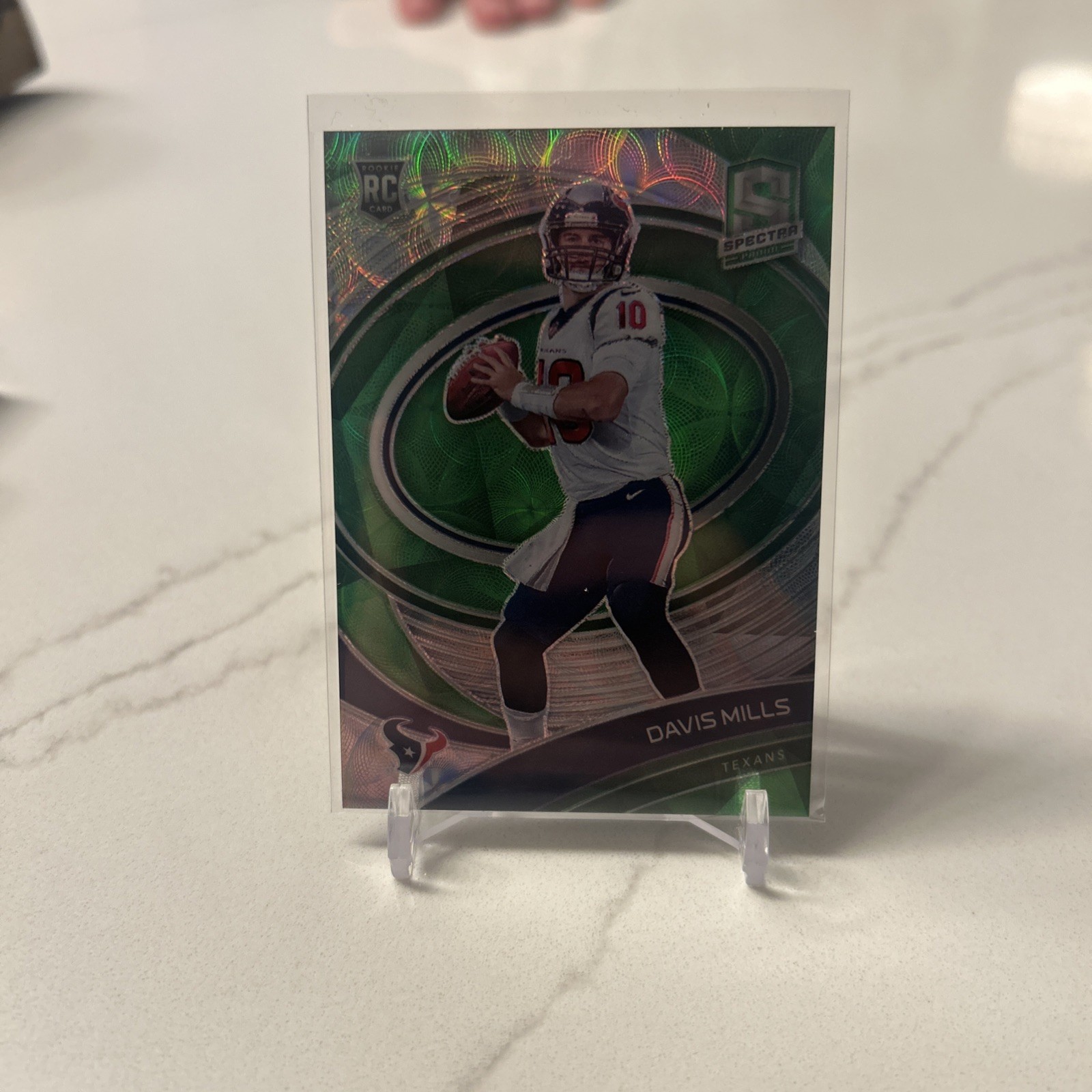 Davis Mills Panini Spectra #158 Neon Green