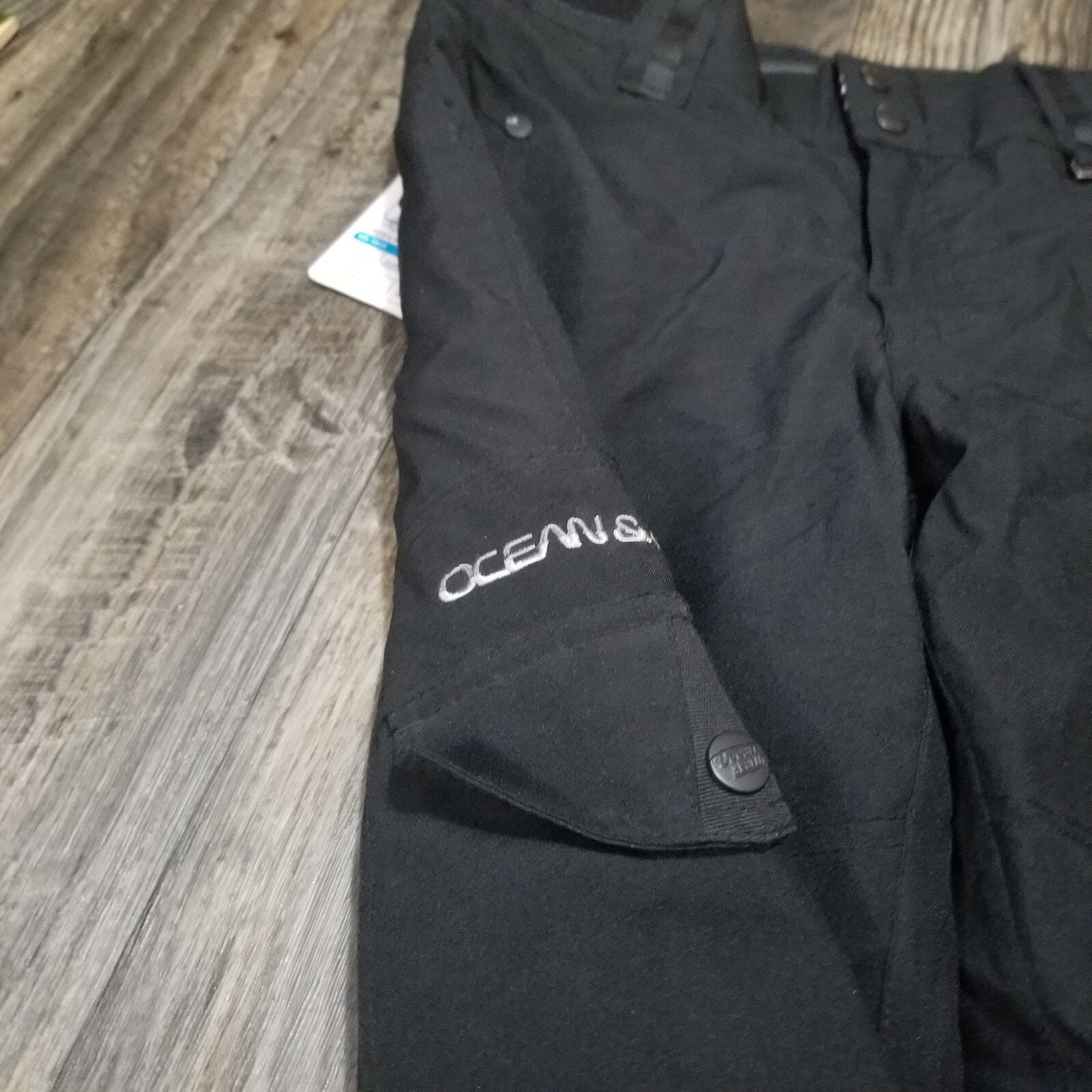 Ocean Earth Pro Snow Ski Pants Black Insulated Outdoor Activewear Mens Small