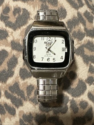 Vtg Seiko 5 Crystal 25 Jewels Men's Watch 170319 Water Resistant 7123-8510-P