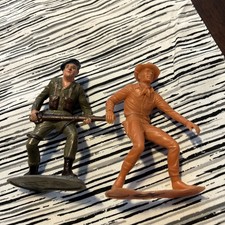 1964 Louis Marx Western Cowboy And Soldier Plastic Figure Vintage 5
