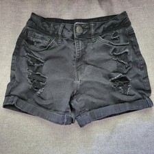 SO Black Distressed Shorts size 3/26W