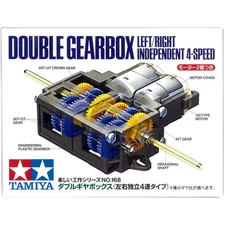 Tamiya USA TAM70168 Double Gearbox L/R Independ 4-Speed