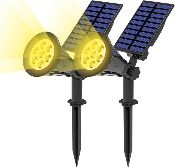 Garten Solarleuchten 2 StüCk Helle AußEnbeleuchtung 2 Modi Wasserdicht-image