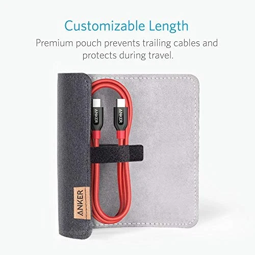 Anker USB C to USB C Cable PowerLine+ USB 2.0 Cord 6ft A8188 - Red - Image 3 of 4