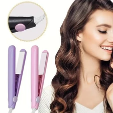 3Pcs Mini Portable Hair Iron Straightener Curler Professional Styling For Travel