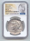 2021 High Relief Peace Dollar, NGC MS-70, Early Releases