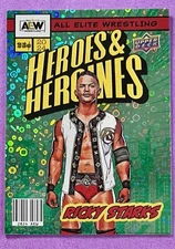 Ricky Starks 2024 Upper Deck AEW HEROES & HEROINES GREEN PARALLEL #AHH-6 /99