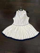 Lacoste Women's Ultra Dry Tennis Heritage dress white nwt